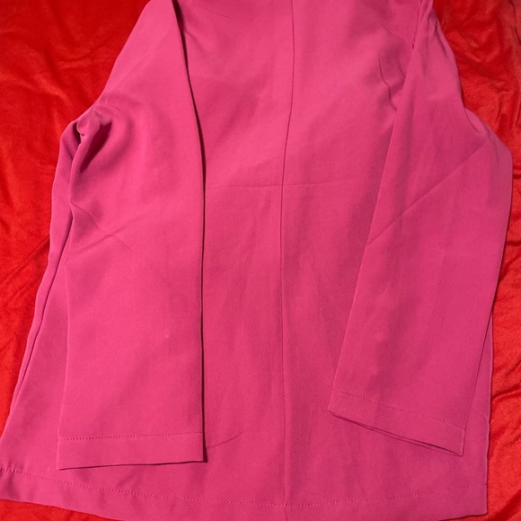 Vibrant Pink Blazer with Gold Buttons - Picture 2 of 9